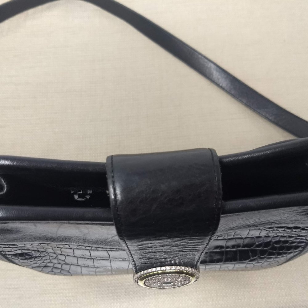 VINTAGE BRIGHTON BLACK LEATHER CROSSBODY BAG - Picture 8 of 8